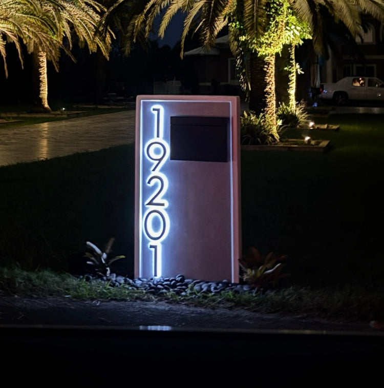 LED Backlit Number Mailboxes