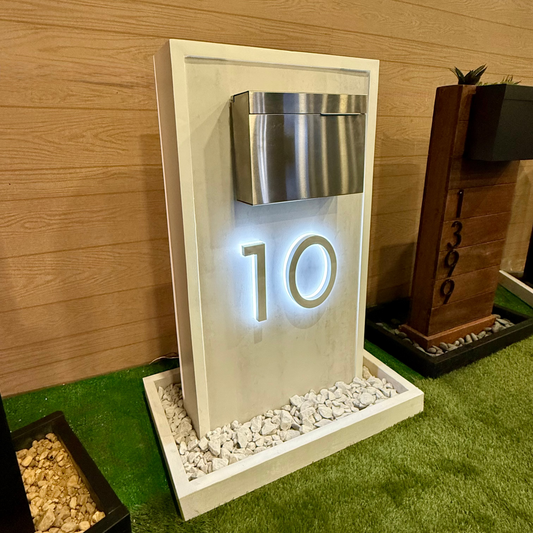 Slate Serenity Mailbox (LED Backlit) - Discontinued - Dream Mailboxes