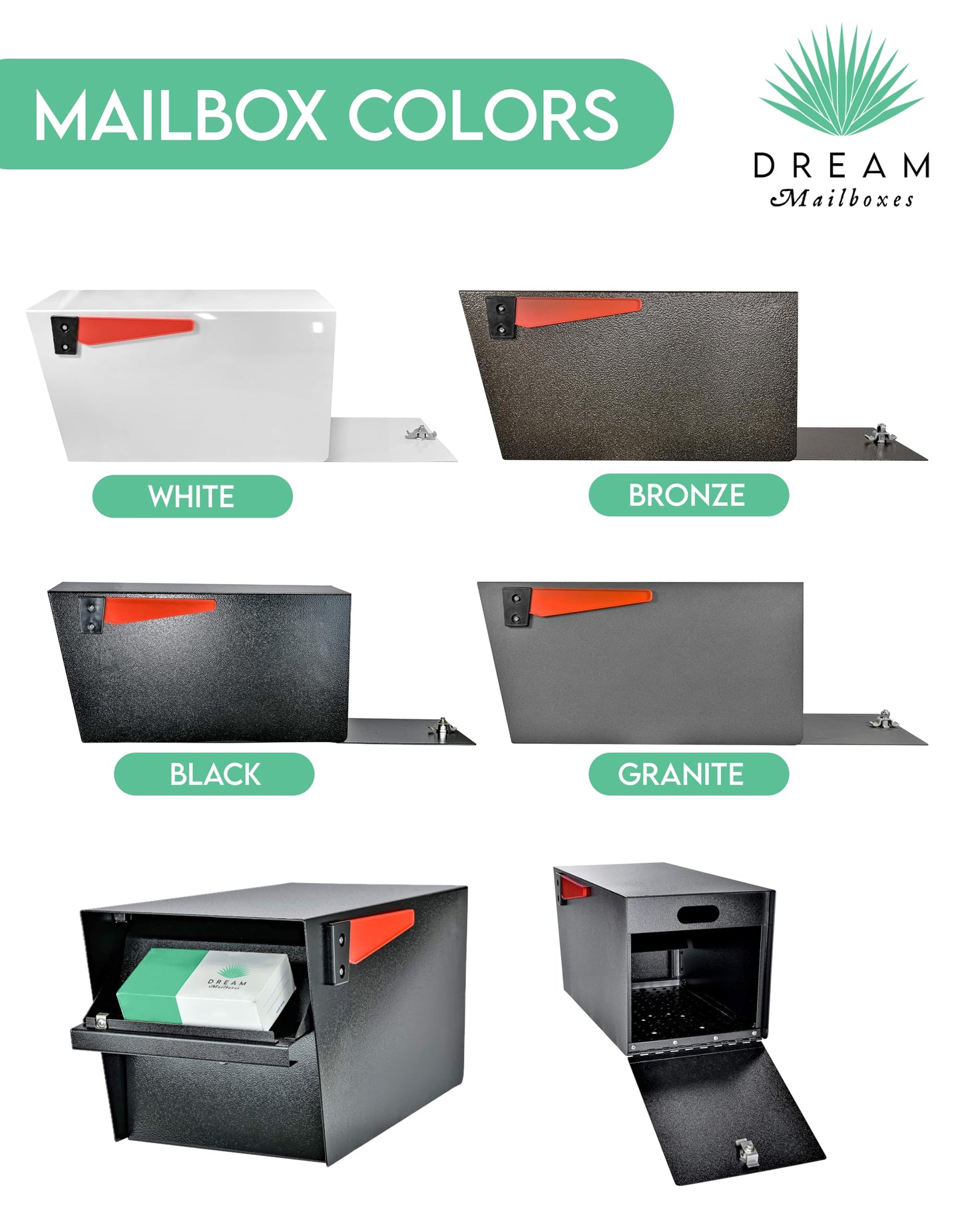 Modern Classic Composite Back Open Mailbox - (Locking)