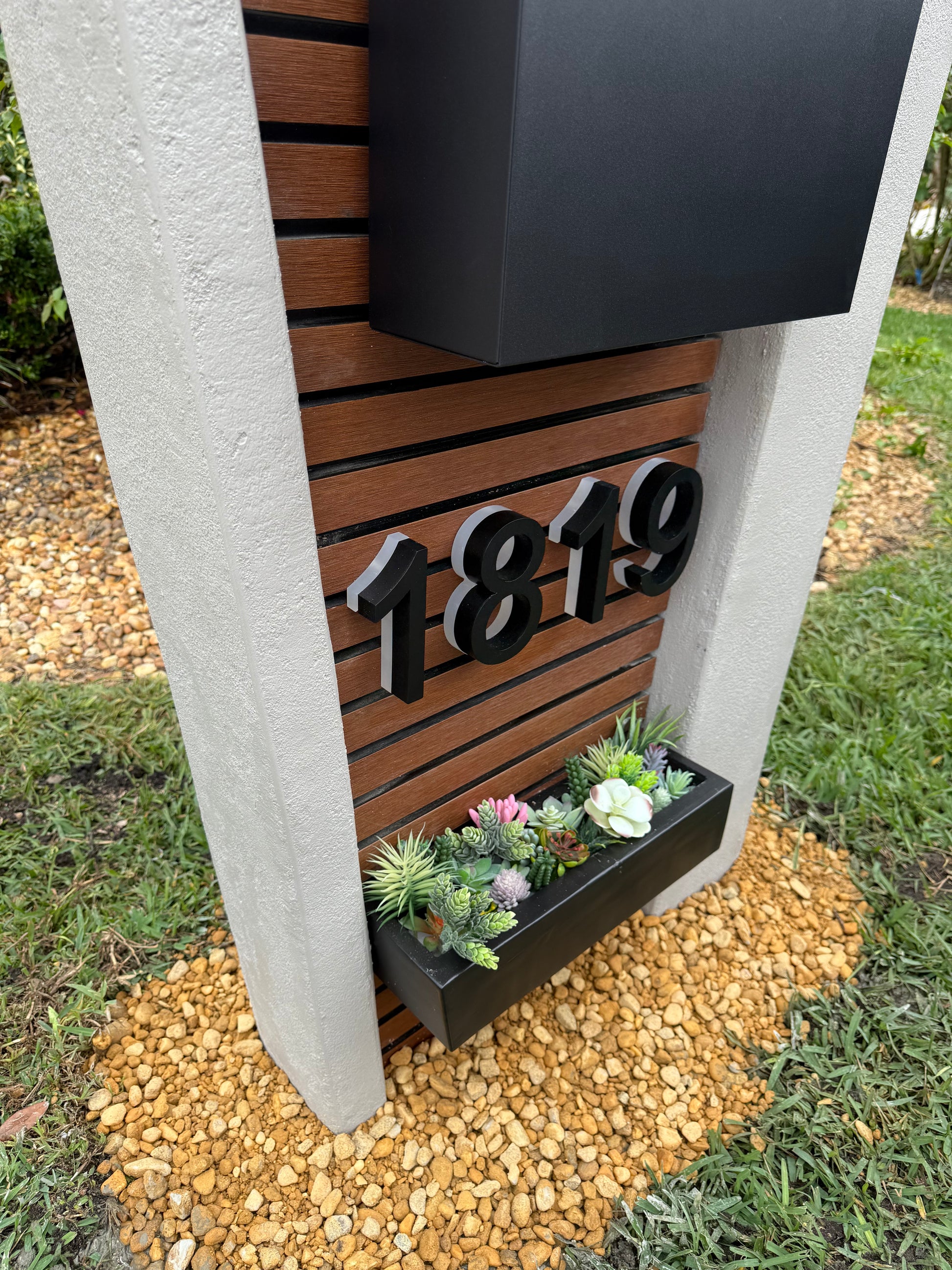Vista Valley Stucco Mailbox (LED Backlit) - Dream Mailboxes