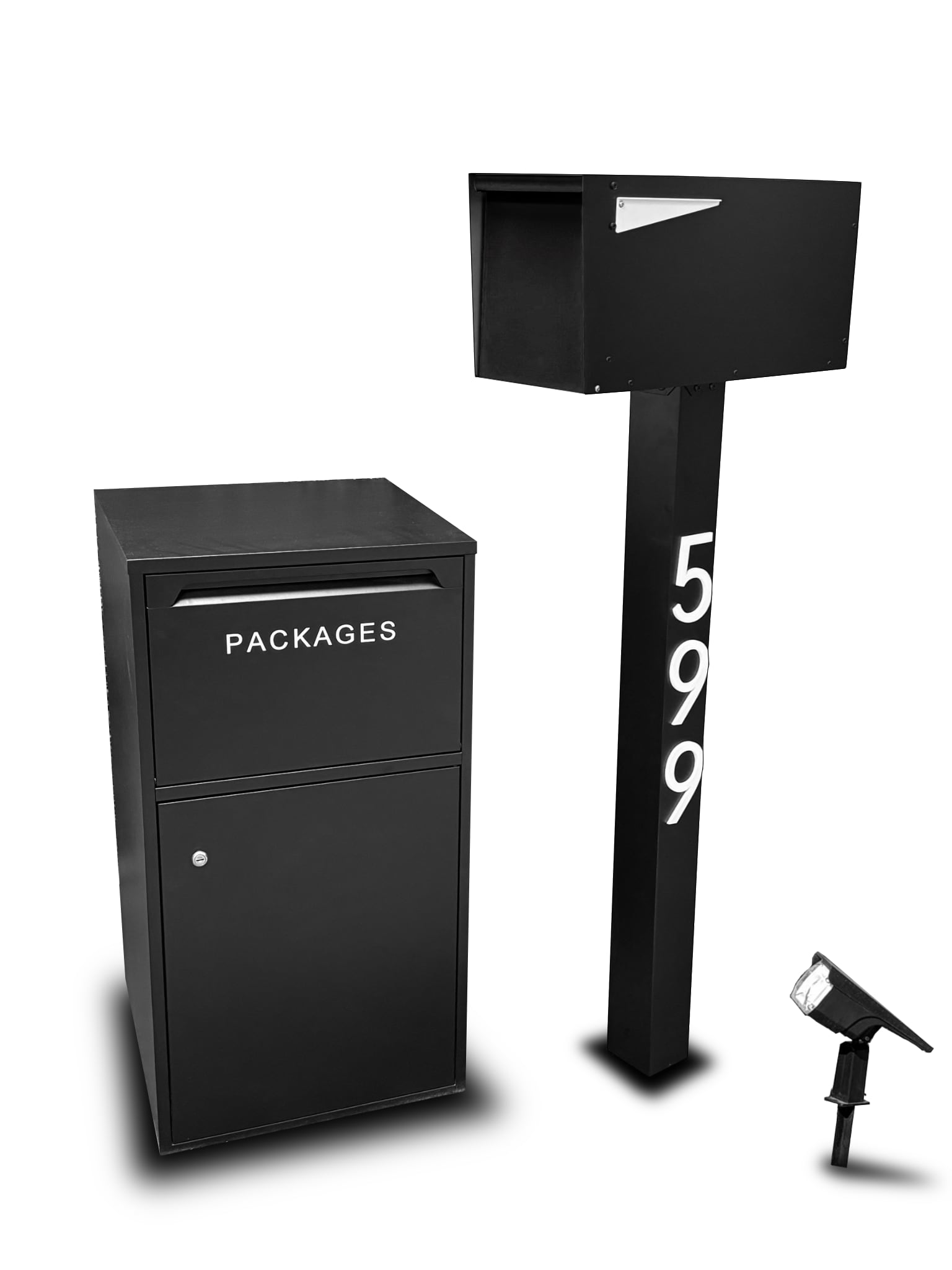Mail & Package Bundle - Metaline + Package Vault - USPS FedEx UPS Amazon Packages - Dream Mailboxes