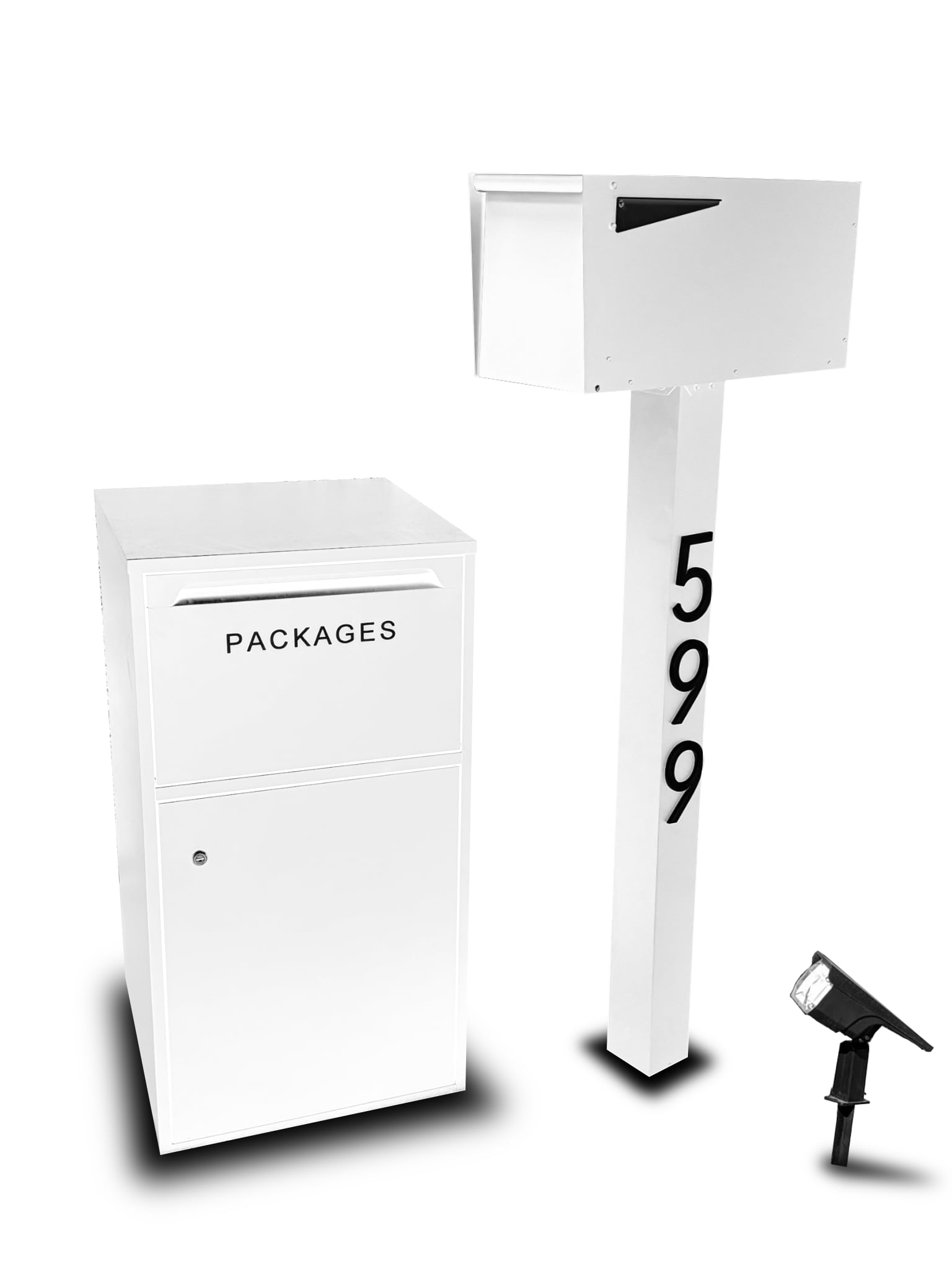 Mail & Package Bundle - Metaline + Package Vault - USPS FedEx UPS Amazon Packages - Dream Mailboxes