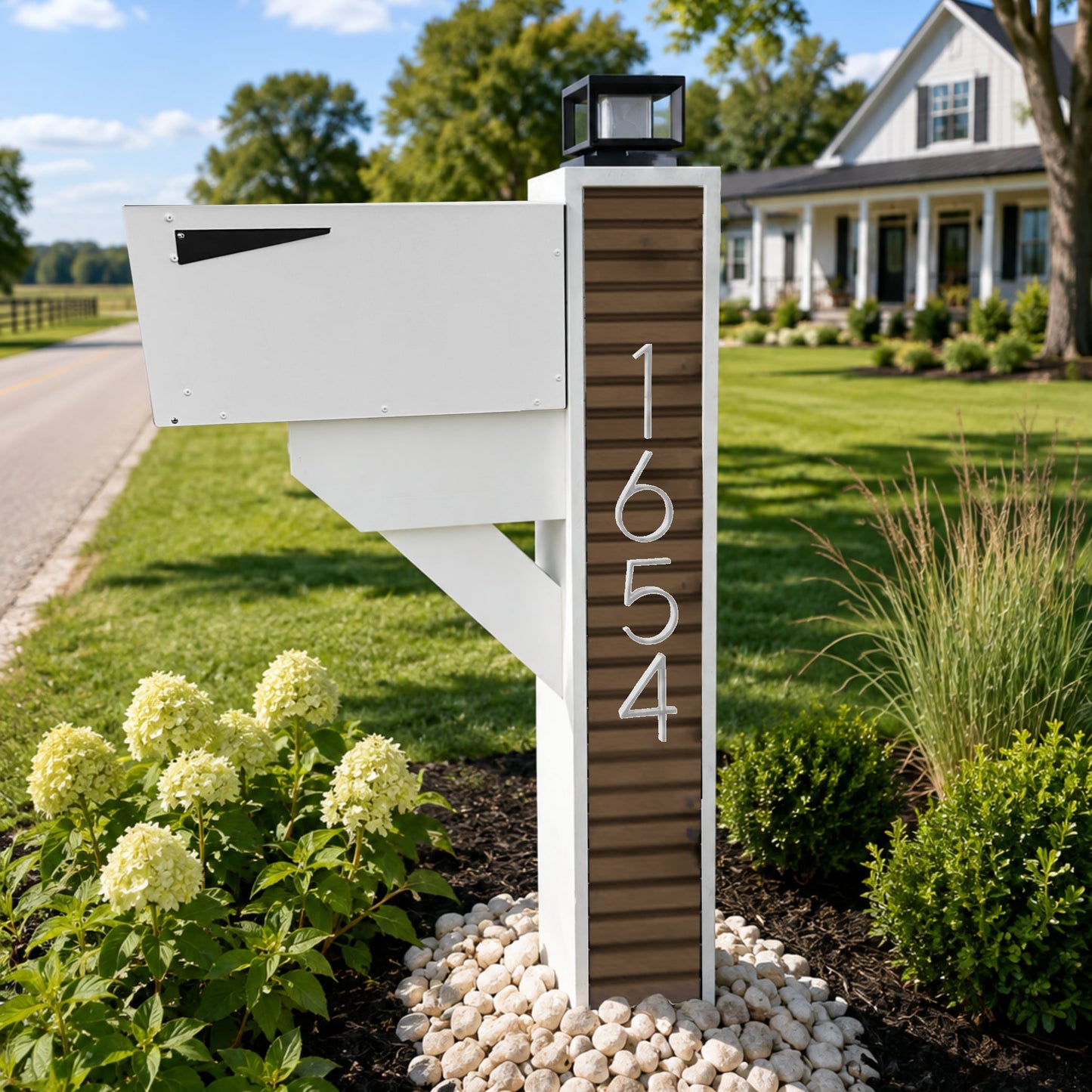 Modern Farmhouse Mailbox - Composite Slats