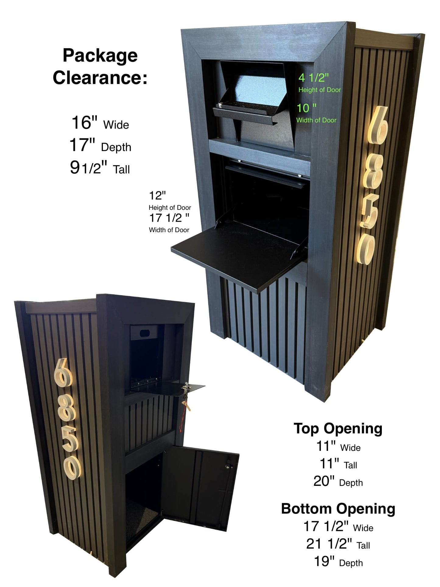 Faux Stone VaultBox Package Mailbox (LED Backlit) - Dream Mailboxes