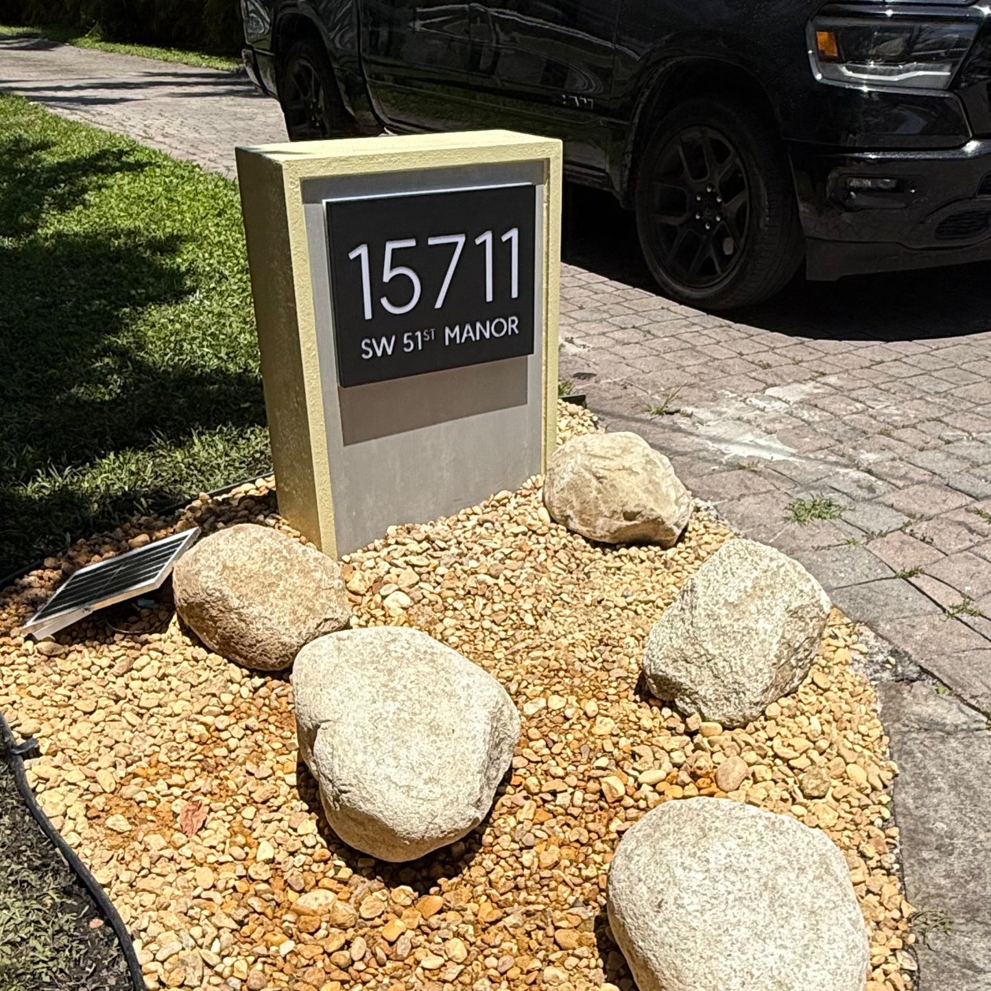 Slate Serenity LED Address Base