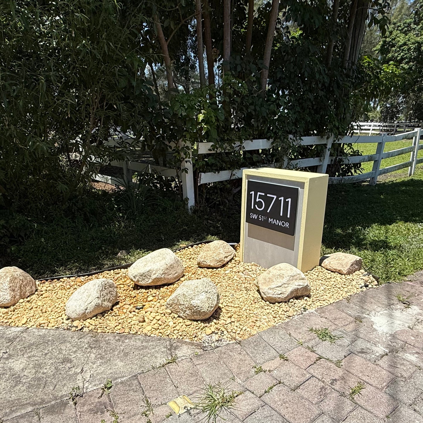 Slate Serenity LED Address Base - Dream Mailboxes