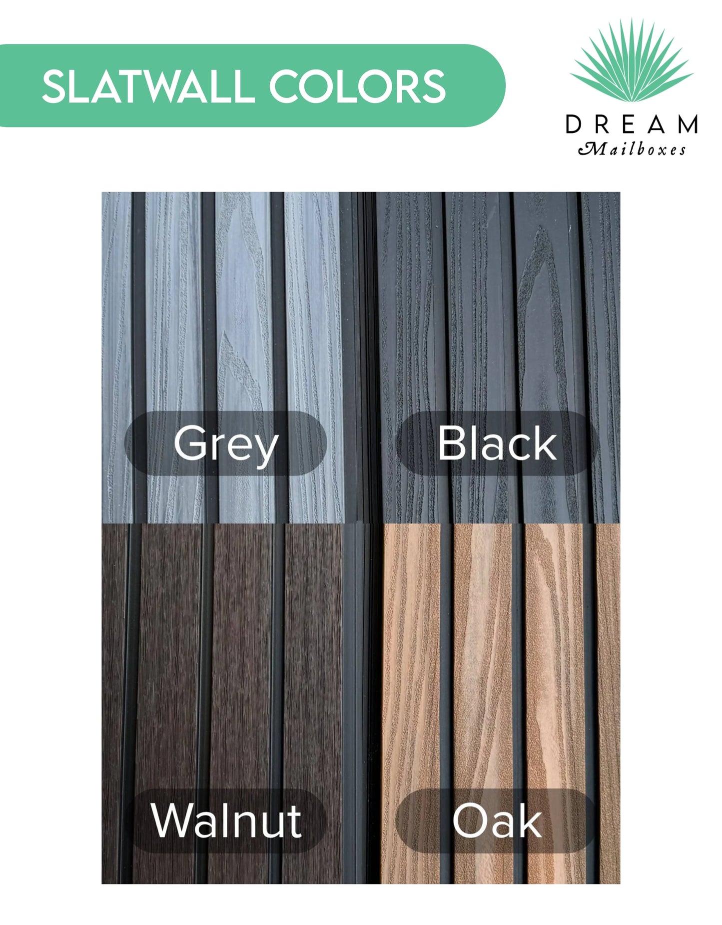 Solara Slatwall Composite Mailbox