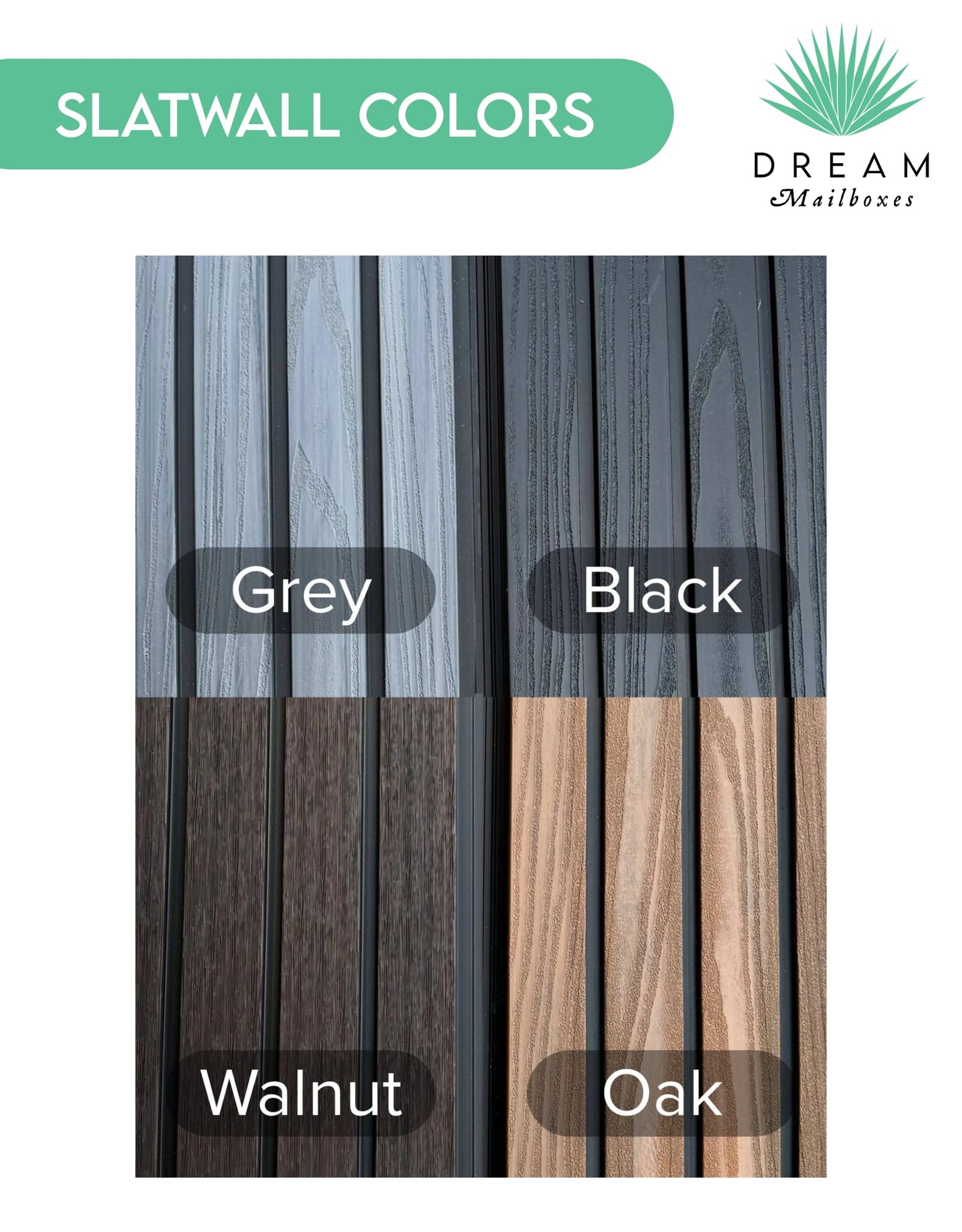 Solara Slatwall Composite Mailbox - Dream Mailboxes