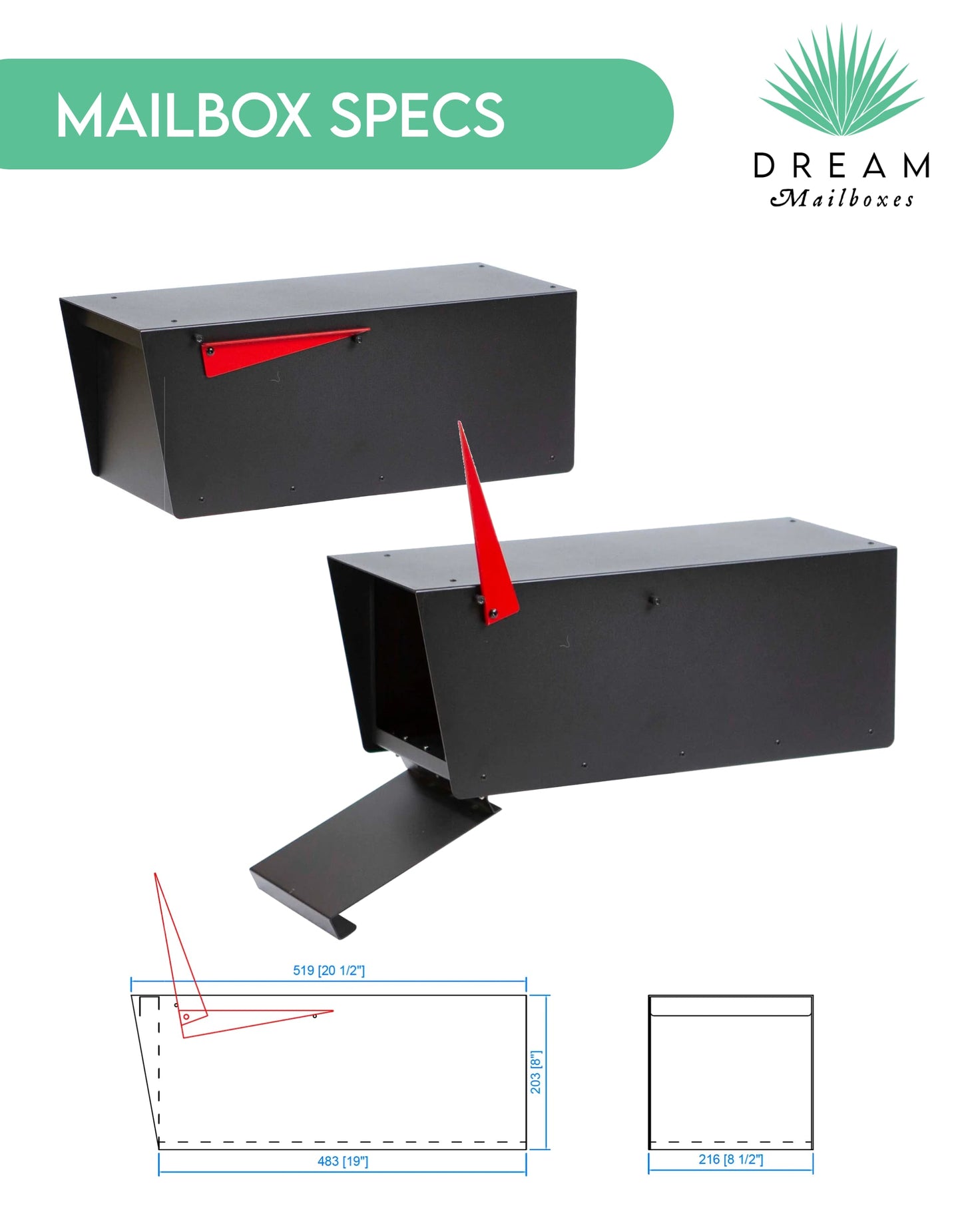 Solara Slatwall Composite Mailbox