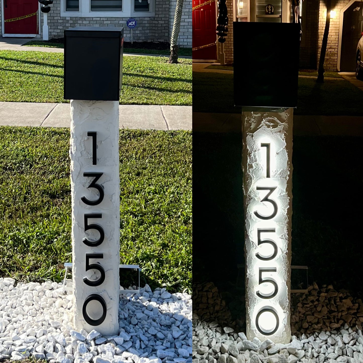 Stucco Agave Post 2.0 Mailbox (LED Backlit)