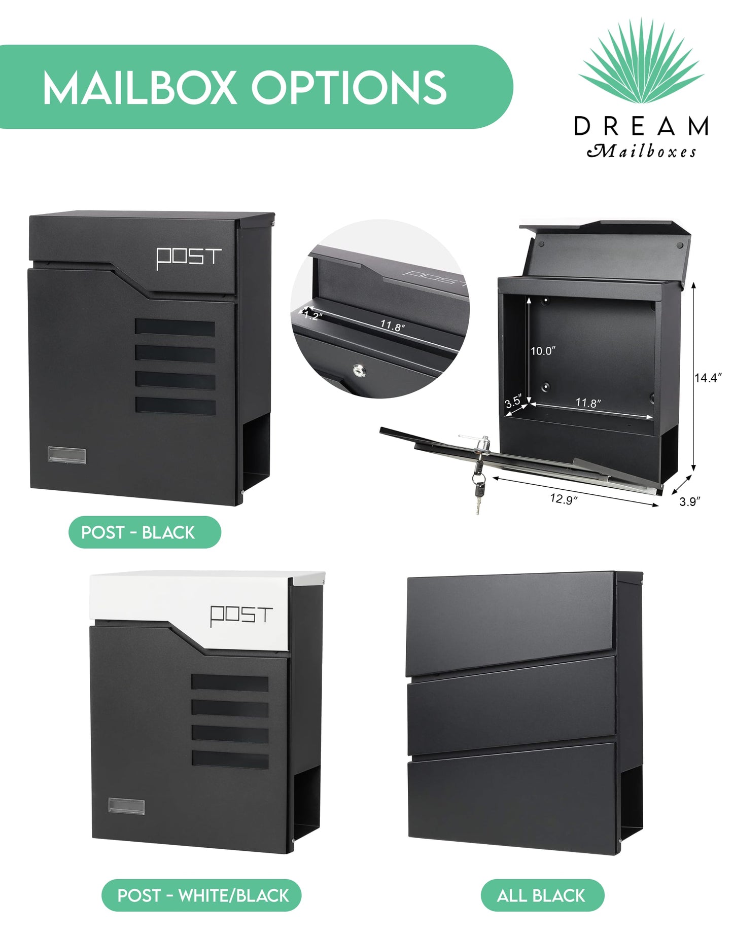 Agave Luxe IPE Mailbox - Dream Mailboxes