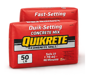 3–4 Bags of Fast Set Concrete