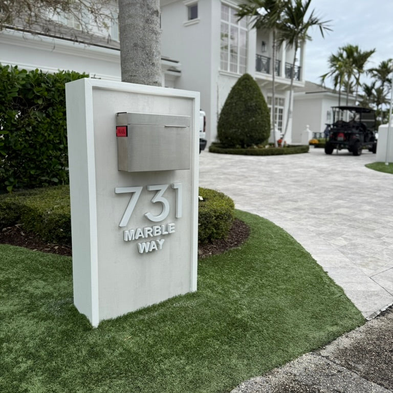Slate Serenity Mailbox (LED Backlit) - Dream Mailboxes