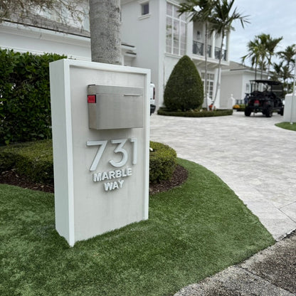 Slate Serenity Mailbox (LED Backlit) - Dream Mailboxes
