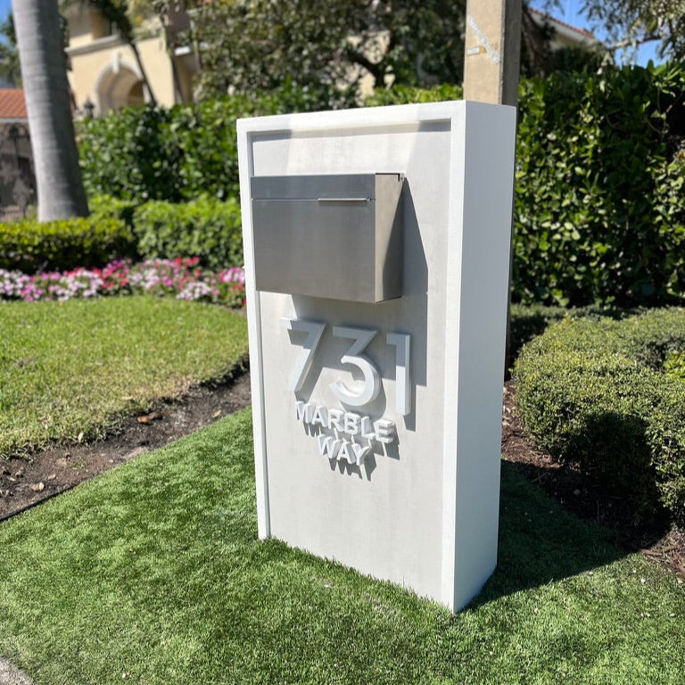 Slate Serenity Mailbox (LED Backlit) - Dream Mailboxes
