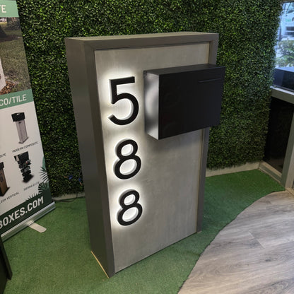 Slate Serenity Mailbox (LED Backlit) - Dream Mailboxes