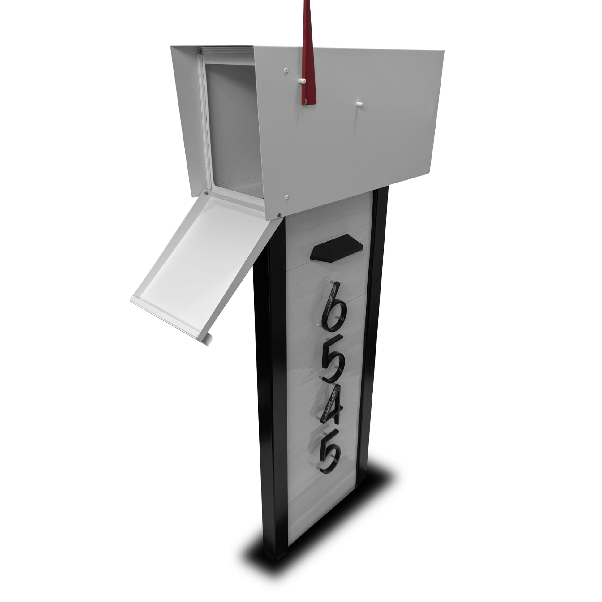 Aluma Modern Mailbox – Smooth Post Base - Dream Mailboxes