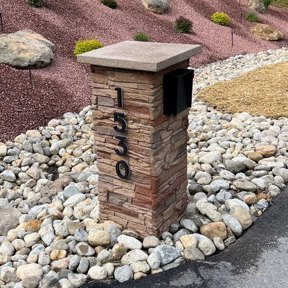 Faux Marble Pillar Mailbox