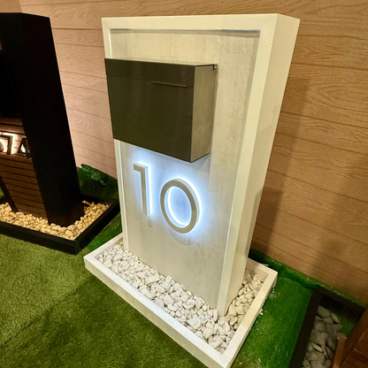 Slate Serenity Mailbox (LED Backlit) - Discontinued - Dream Mailboxes