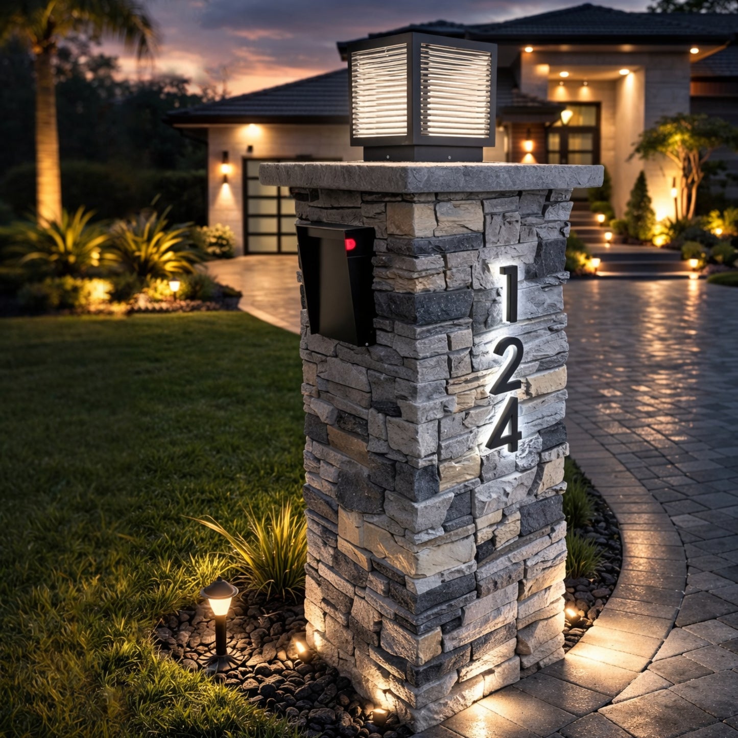 Faux Marble Pillar Mailbox - Dream Mailboxes