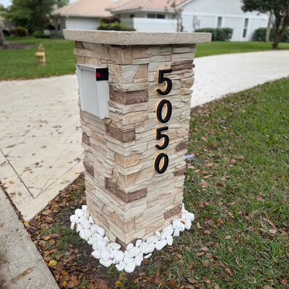 Faux Marble Pillar Mailbox - Dream Mailboxes