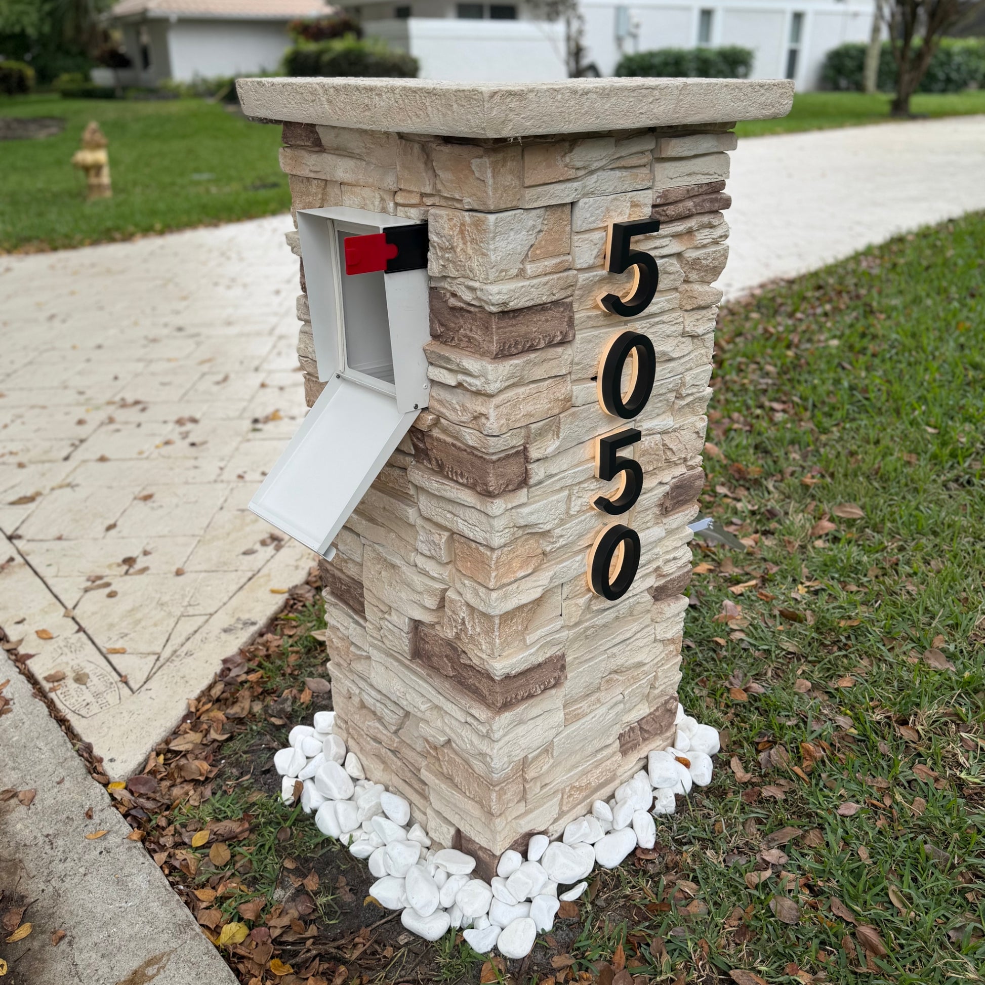 Faux Marble Pillar Mailbox - Dream Mailboxes