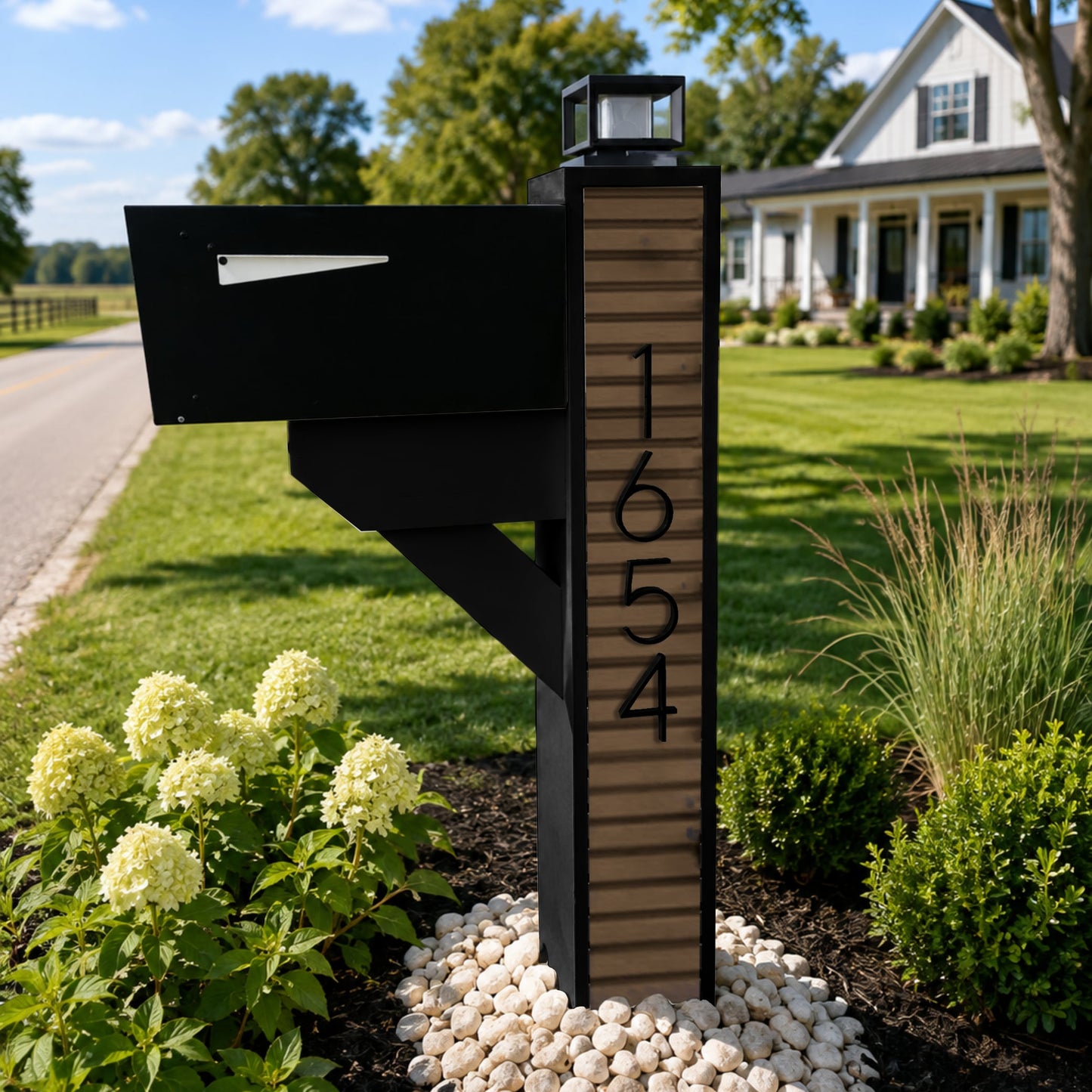 Modern Farmhouse Mailbox - Composite Slats