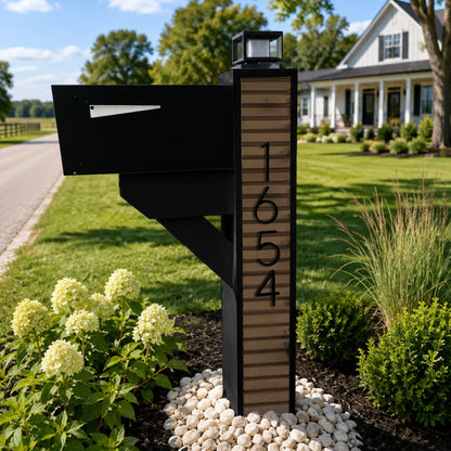 Modern Farmhouse Mailbox - Composite Slats
