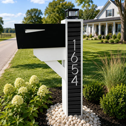 Modern Farmhouse Mailbox - Composite Slats