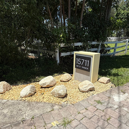Slate Serenity LED Address Base