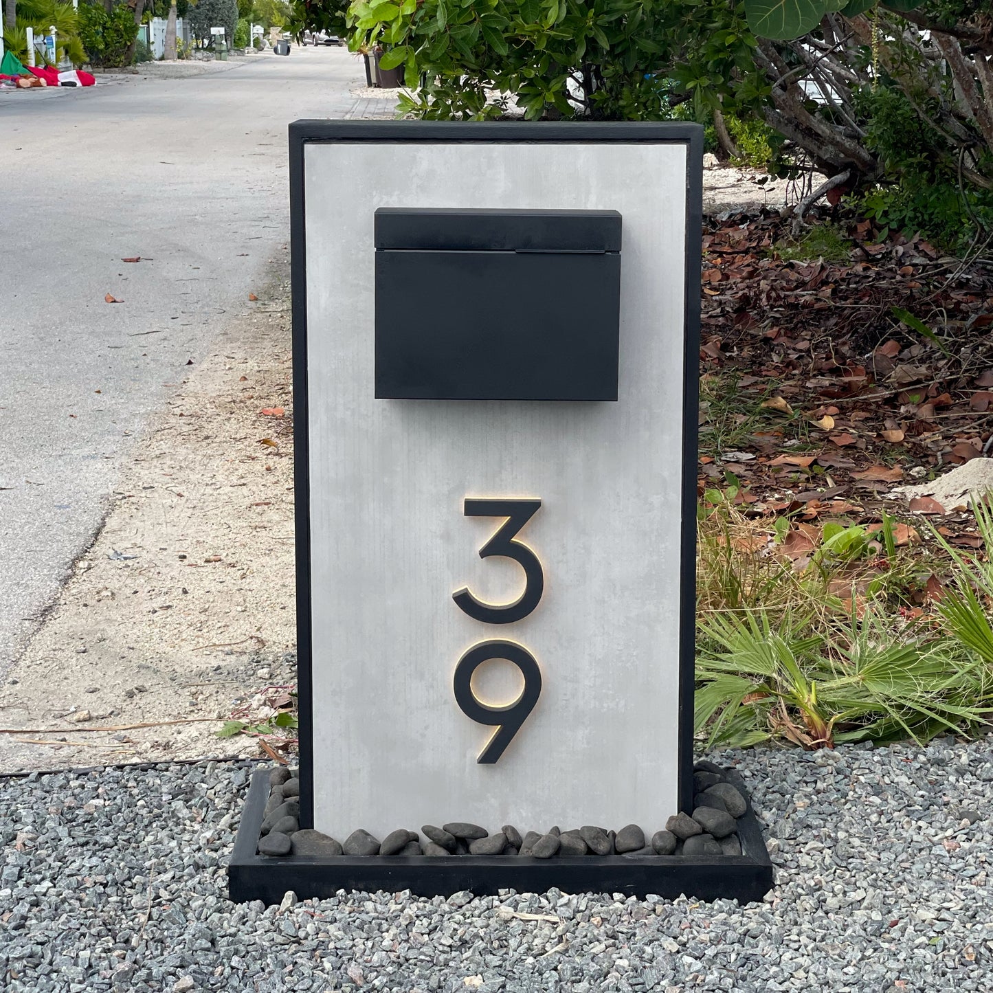 Slate Serenity Mailbox (LED Backlit) - Dream Mailboxes