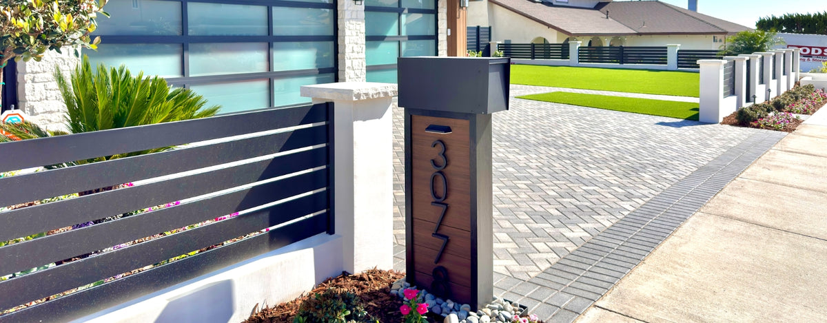 A range of custom mailbox finishes suited to different community palettes