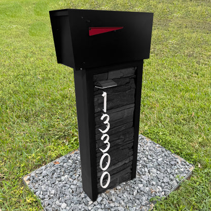 Slatline Faux Stone Mailbox - Dream Mailboxes