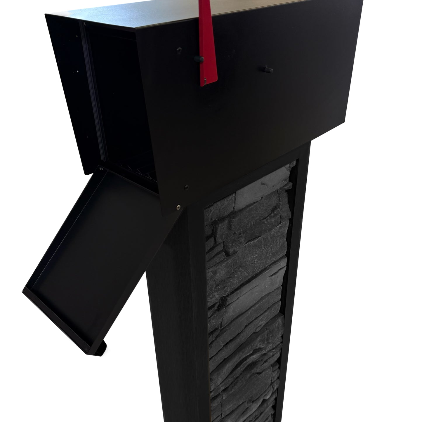 Slatline Faux Stone Mailbox - Dream Mailboxes