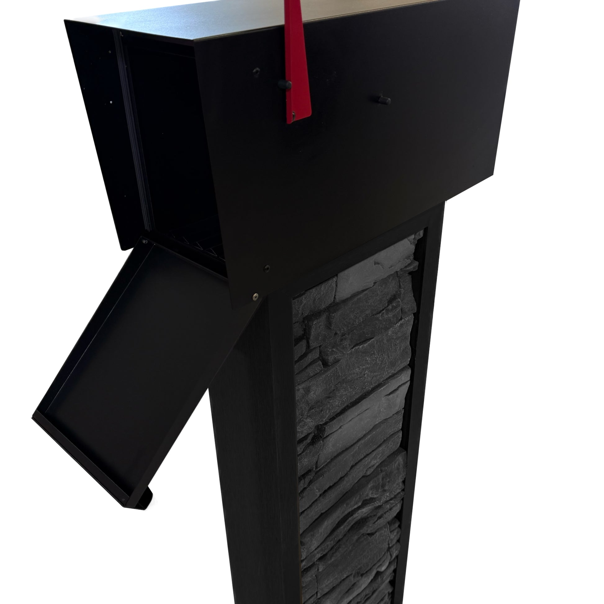 Slatline Faux Stone Mailbox - Dream Mailboxes