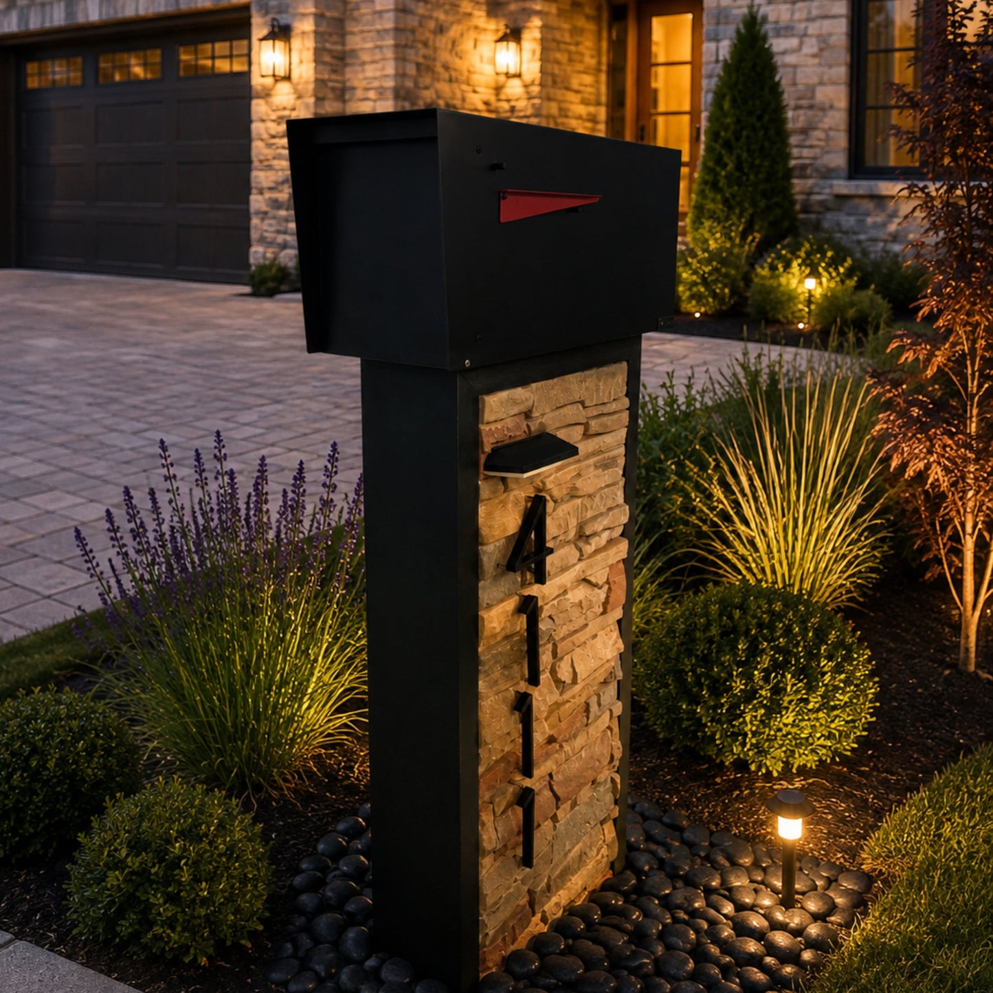 Slatline Faux Stone Mailbox - Dream Mailboxes
