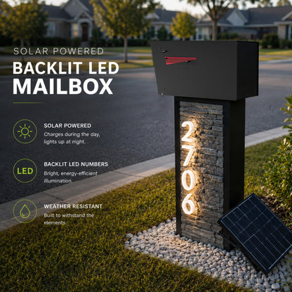 Slatline Faux Stone Mailbox - Dream Mailboxes