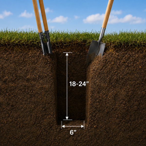 Dig the post hole
