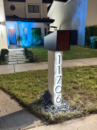 Stucco Agave Post 2.0 Mailbox (LED Backlit)