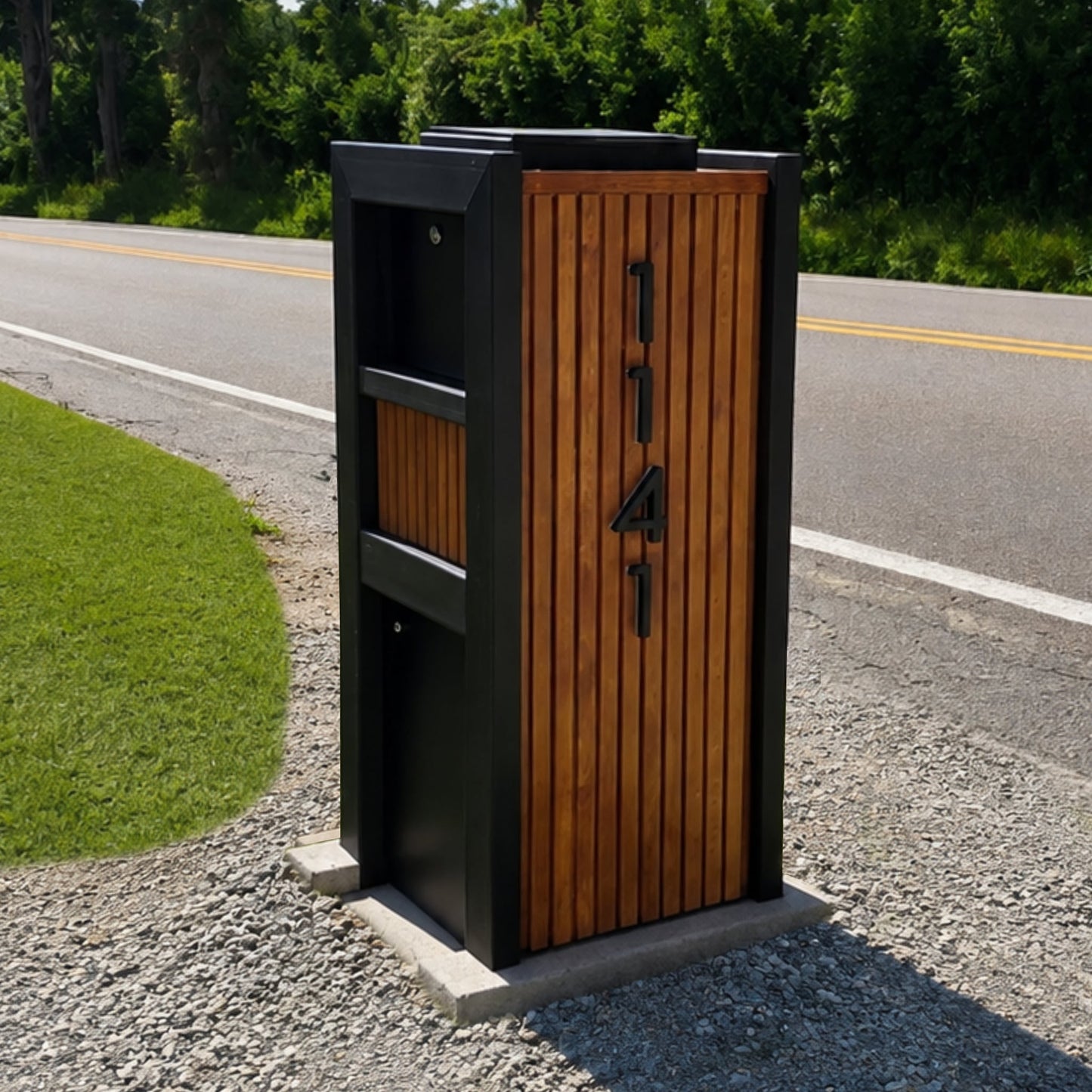 VaultBox Elite Aluminum Panel Package Mailbox (LED Backlit)