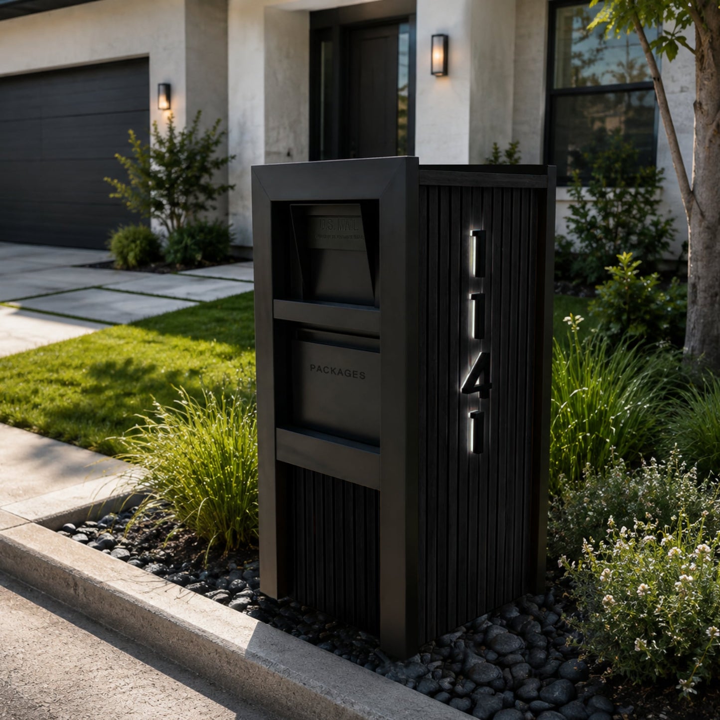 VaultBox Elite Aluminum Panel Package Mailbox (LED Backlit)