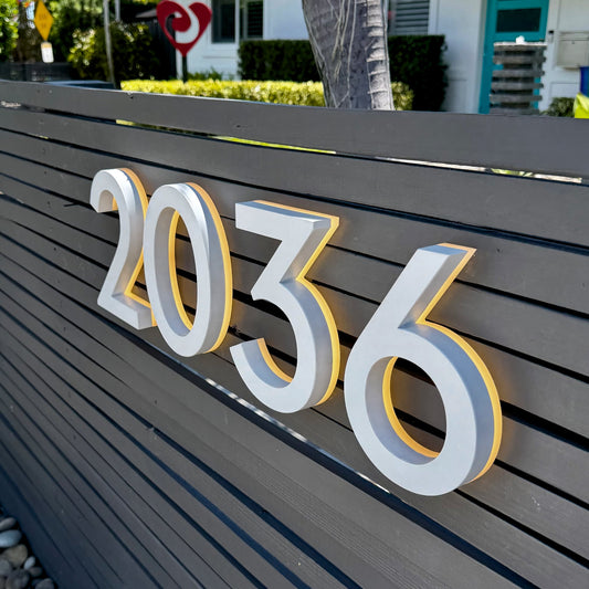 Custom LED Backlit House Numbers | Illuminated Address Numbers - Dream Mailboxes